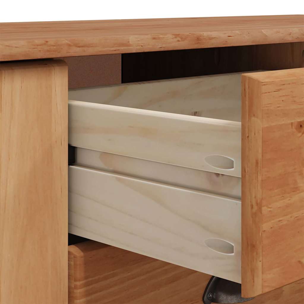 Sideboard Braun 133,5 x 40 x 79 cm Massivholz Kiefer