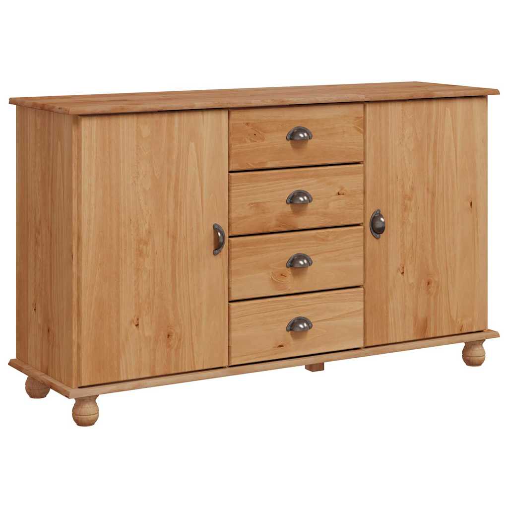 Sideboard Braun 133,5 x 40 x 79 cm Massivholz Kiefer