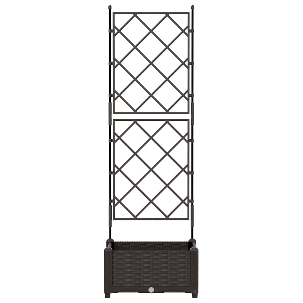 Gartenpflanzer mit Gitter Braun 40 x 40 x 125,5 cm PP