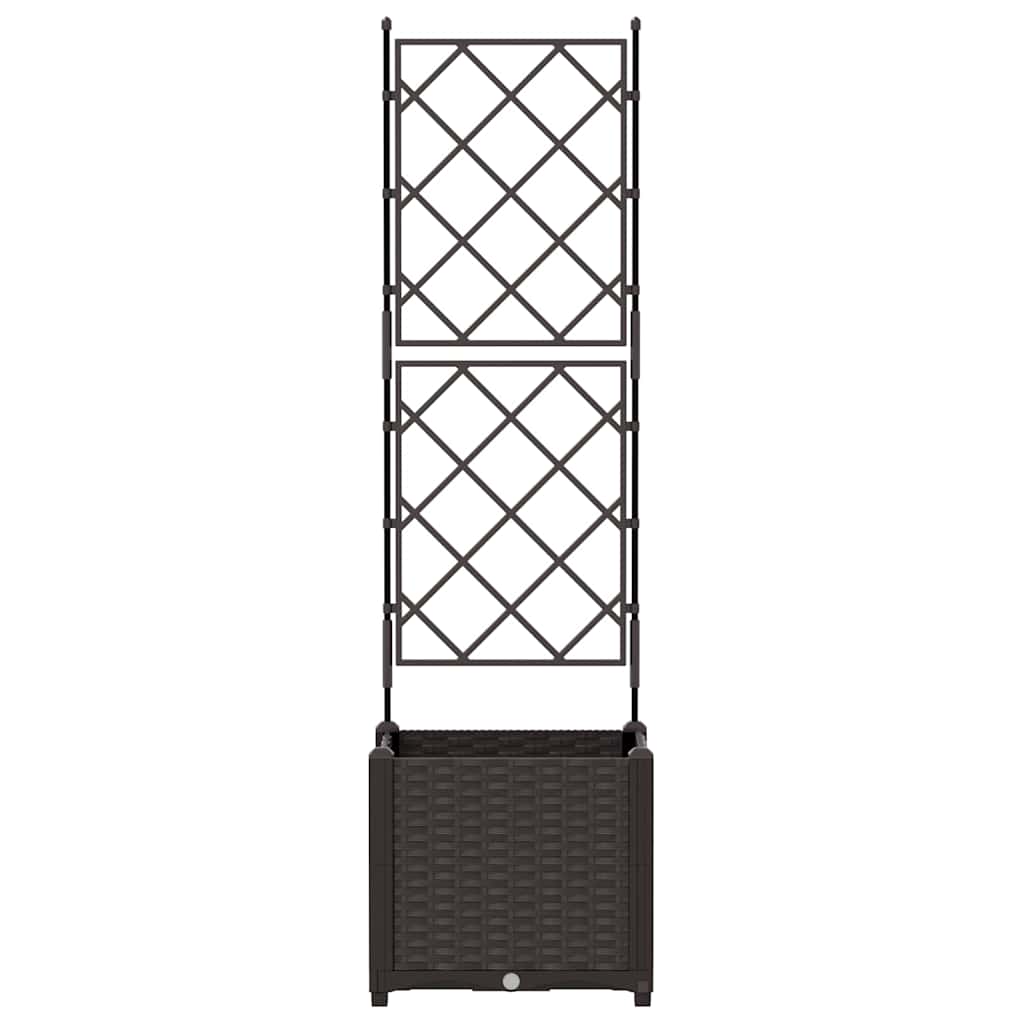 Gartenpflanzer mit Gitter Braun 40 x 40 x 143 cm PP