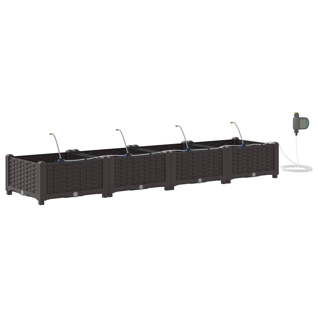 Gartenpflanzer Braun 160 x 40 x 22 cm Stahl