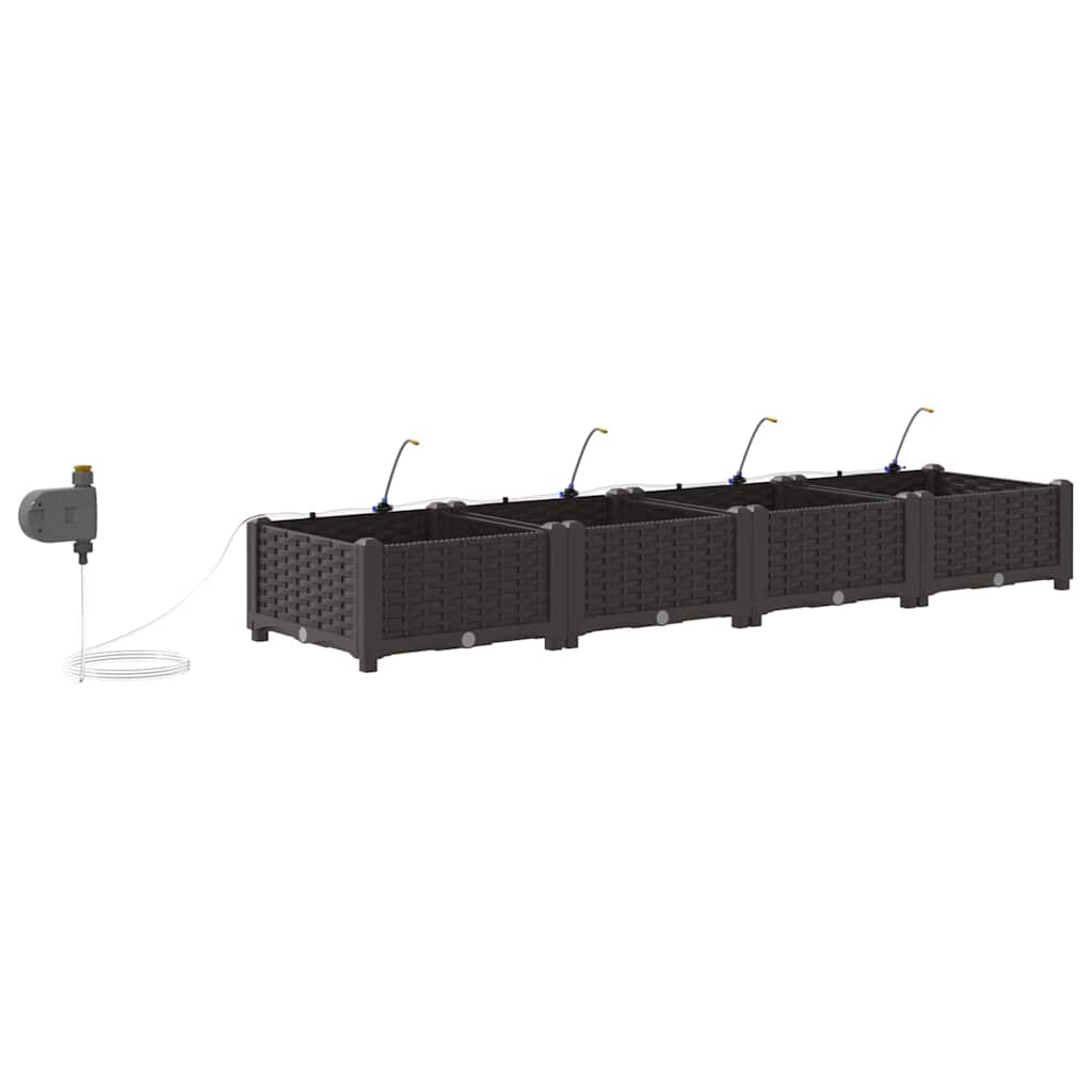 Gartenpflanzer Braun 160 x 40 x 22 cm Stahl