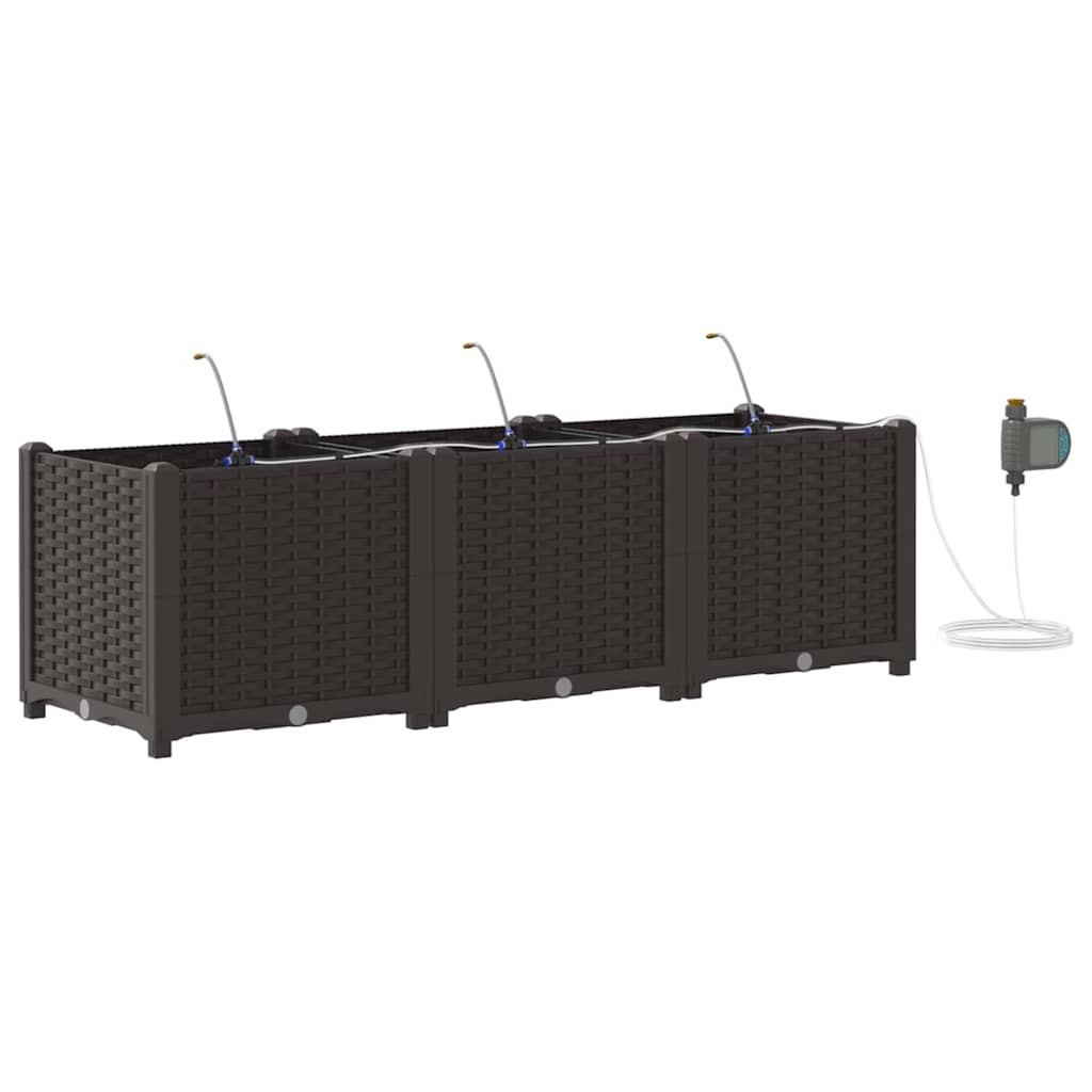 Gartenpflanzer Braun 120 x 40 x 37.5 cm Stahl