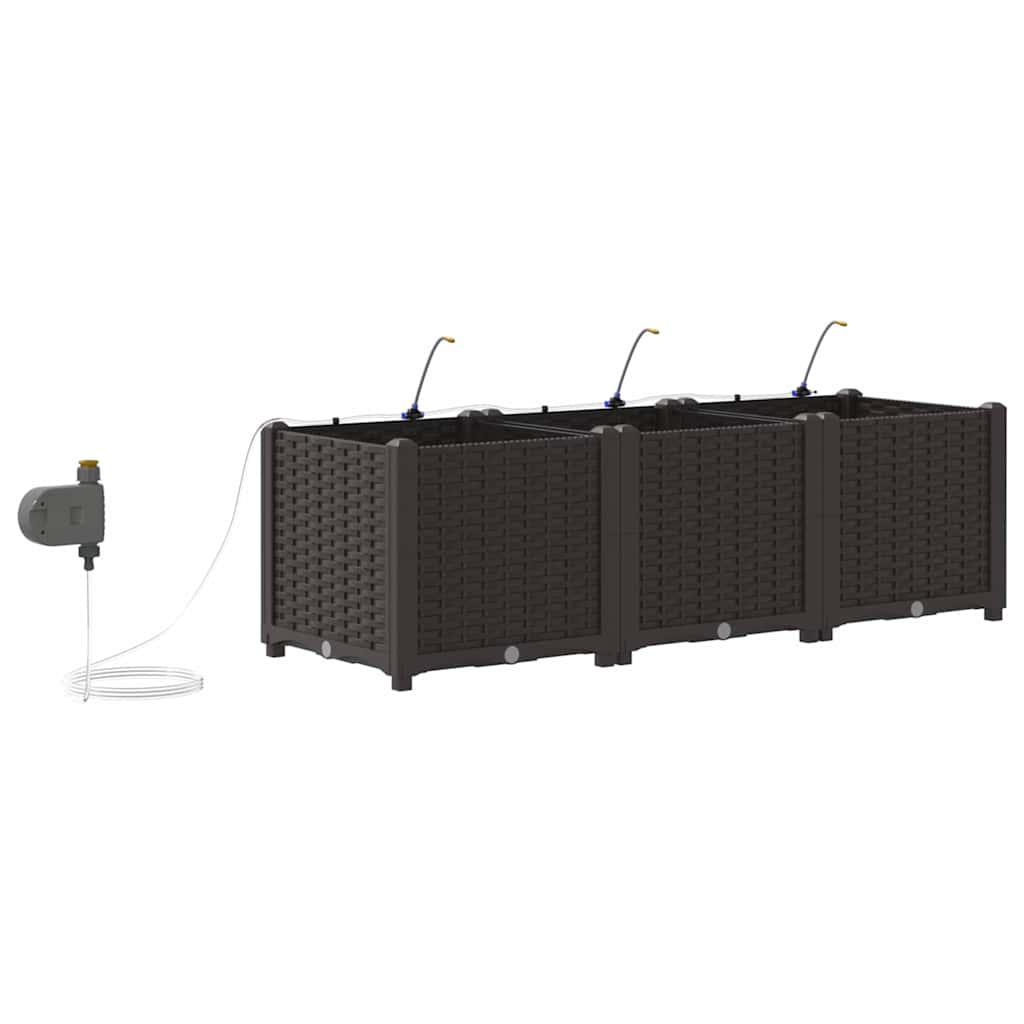 Gartenpflanzer Braun 120 x 40 x 37.5 cm Stahl