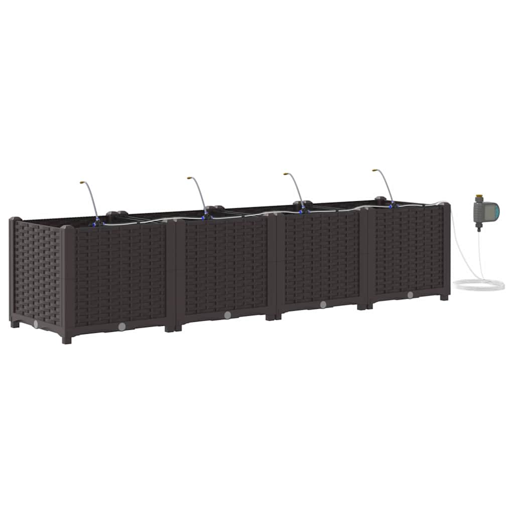 Gartenpflanzer Braun 160 x 40 x 37.5 cm Stahl