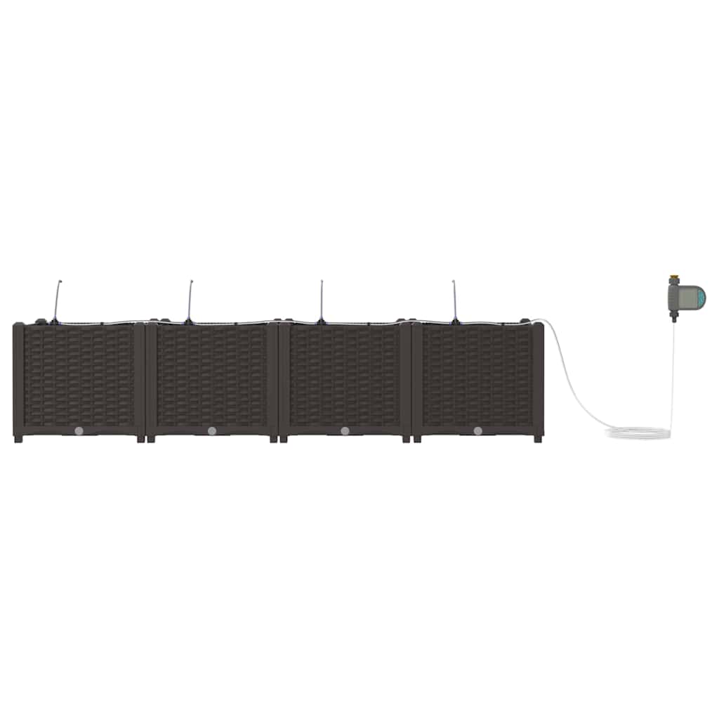 Gartenpflanzer Braun 160 x 40 x 37.5 cm Stahl