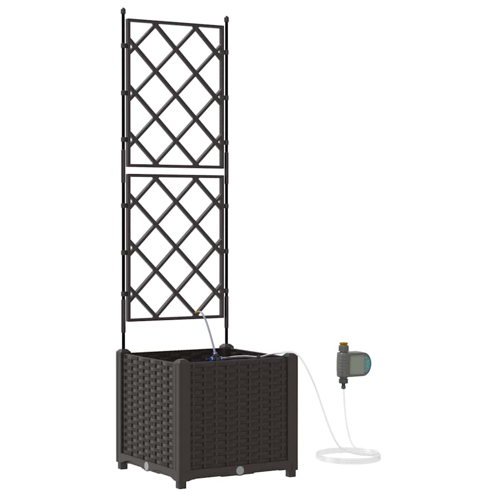 Gartenpflanzer Braun 40 x 40 x 142 cm Stahl