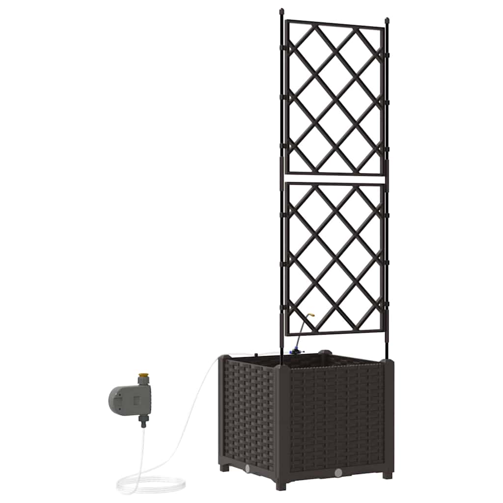 Gartenpflanzer Braun 40 x 40 x 142 cm Stahl