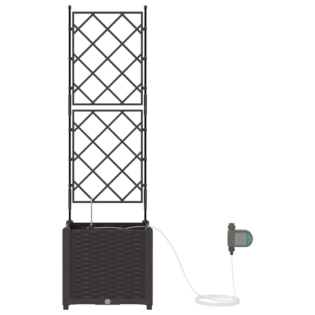 Gartenpflanzer Braun 40 x 40 x 142 cm Stahl