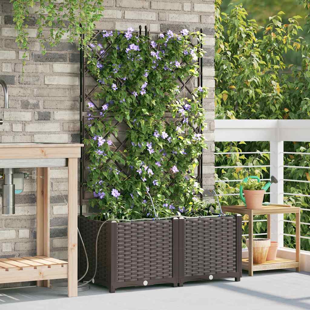 Gartenpflanzer Braun 80 x 40 x 142 cm Stahl