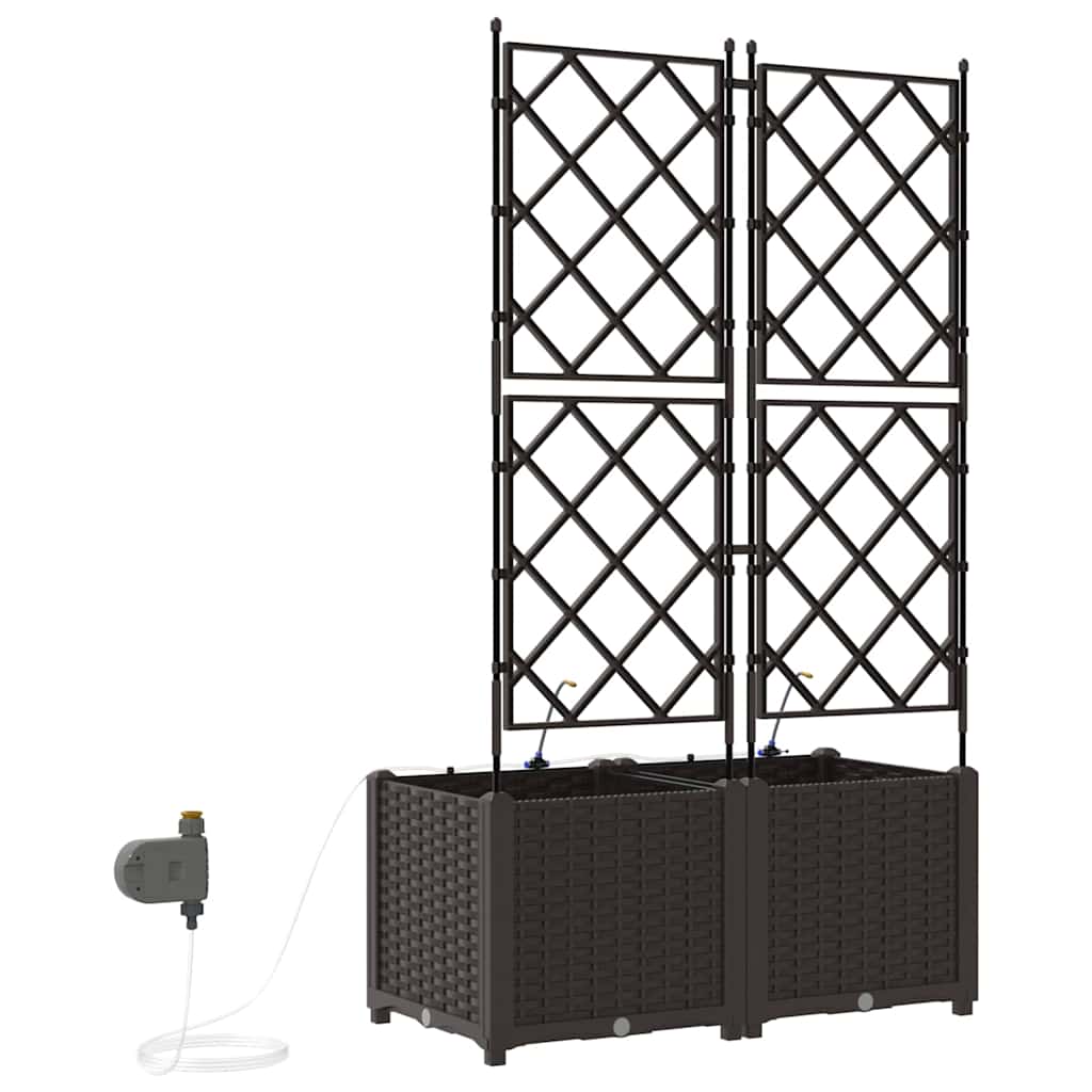 Gartenpflanzer Braun 80 x 40 x 142 cm Stahl