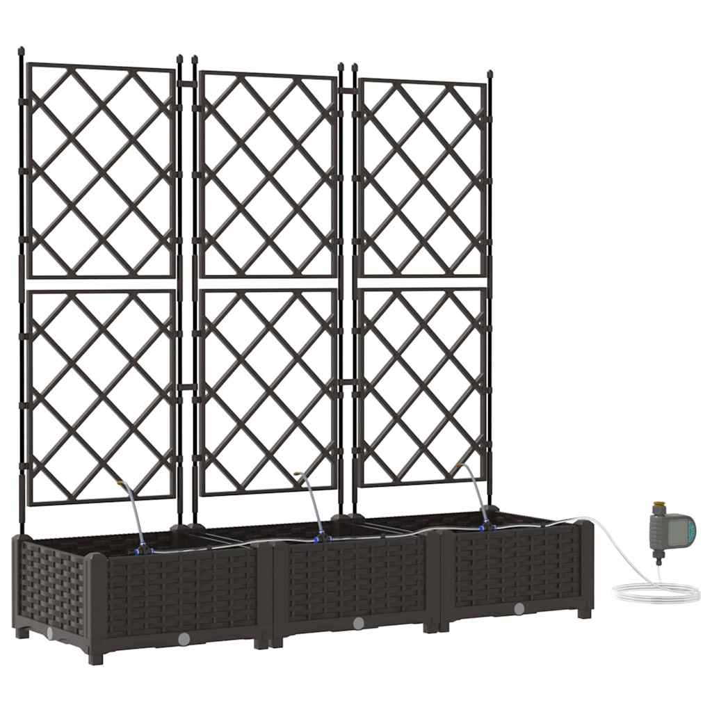 Gartenpflanzer Braun 120 x 40 x 126 cm Stahl