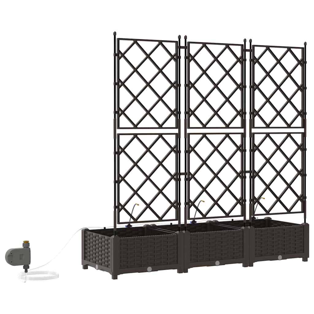 Gartenpflanzer Braun 120 x 40 x 126 cm Stahl