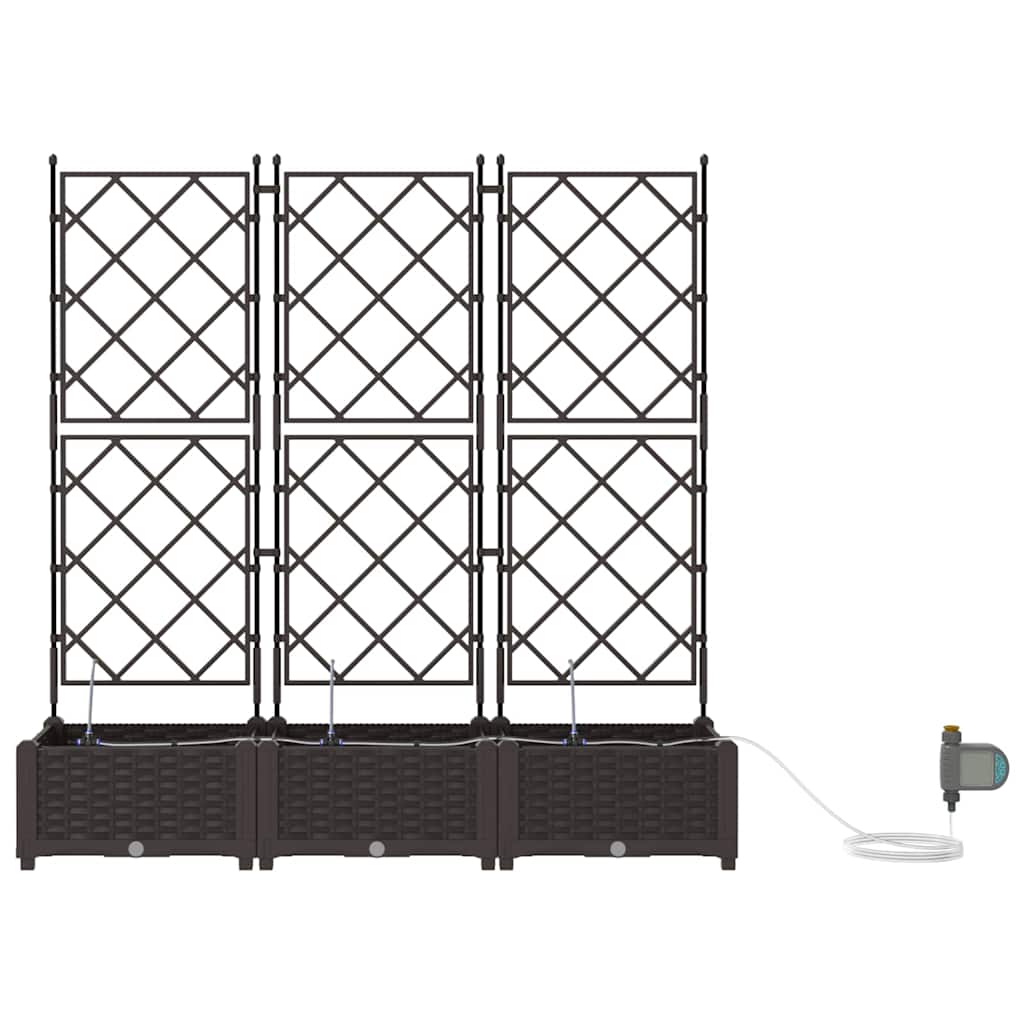 Gartenpflanzer Braun 120 x 40 x 126 cm Stahl