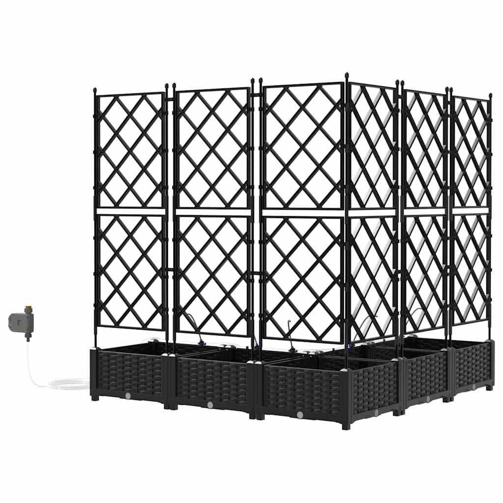 Gartenpflanzer Schwarz 120 x 120 x 126 cm Stahl