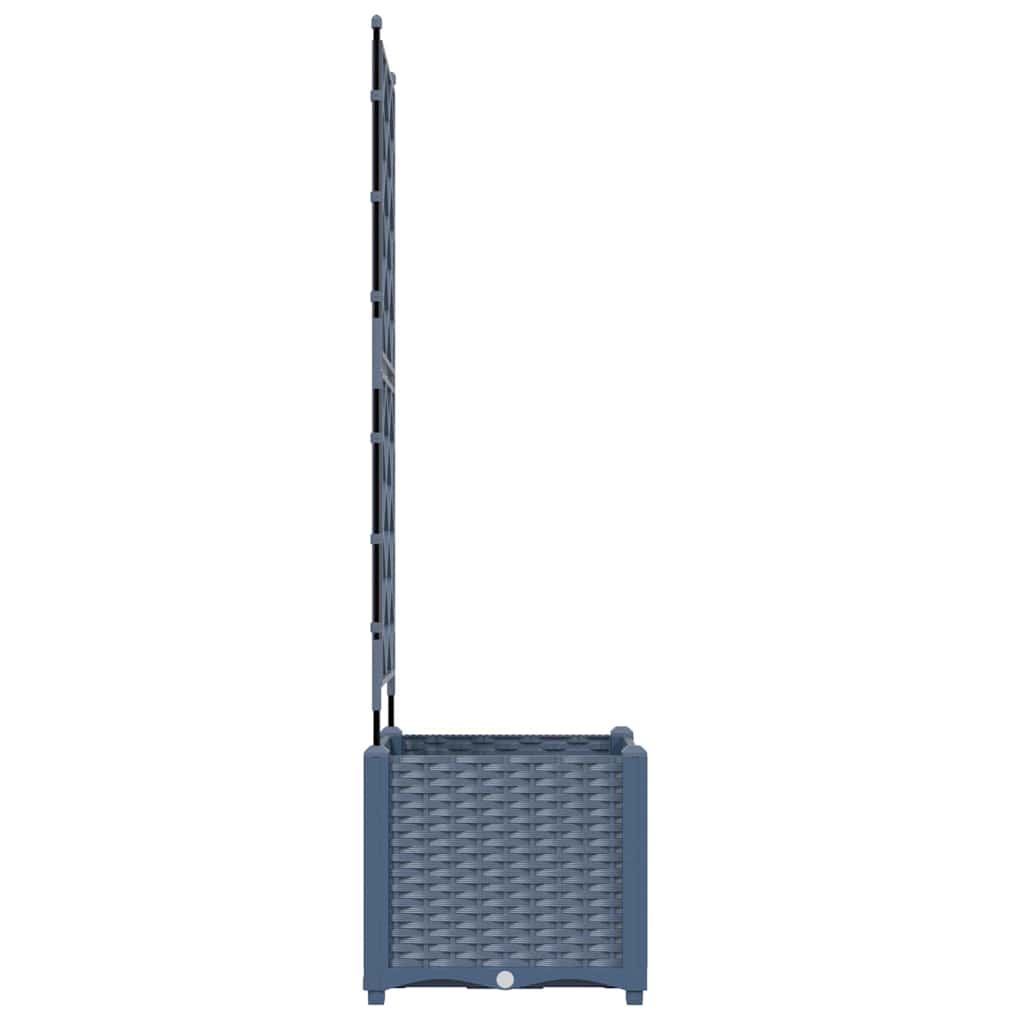 Gartenpflanzer mit Gitter Grau 40 x 40 x 143 cm PP