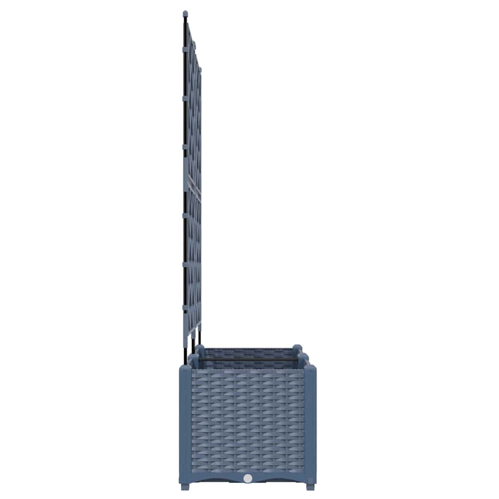 Gartenpflanzer mit Gitter 2 pcs Grau 80 x 40 x 143 cm PP
