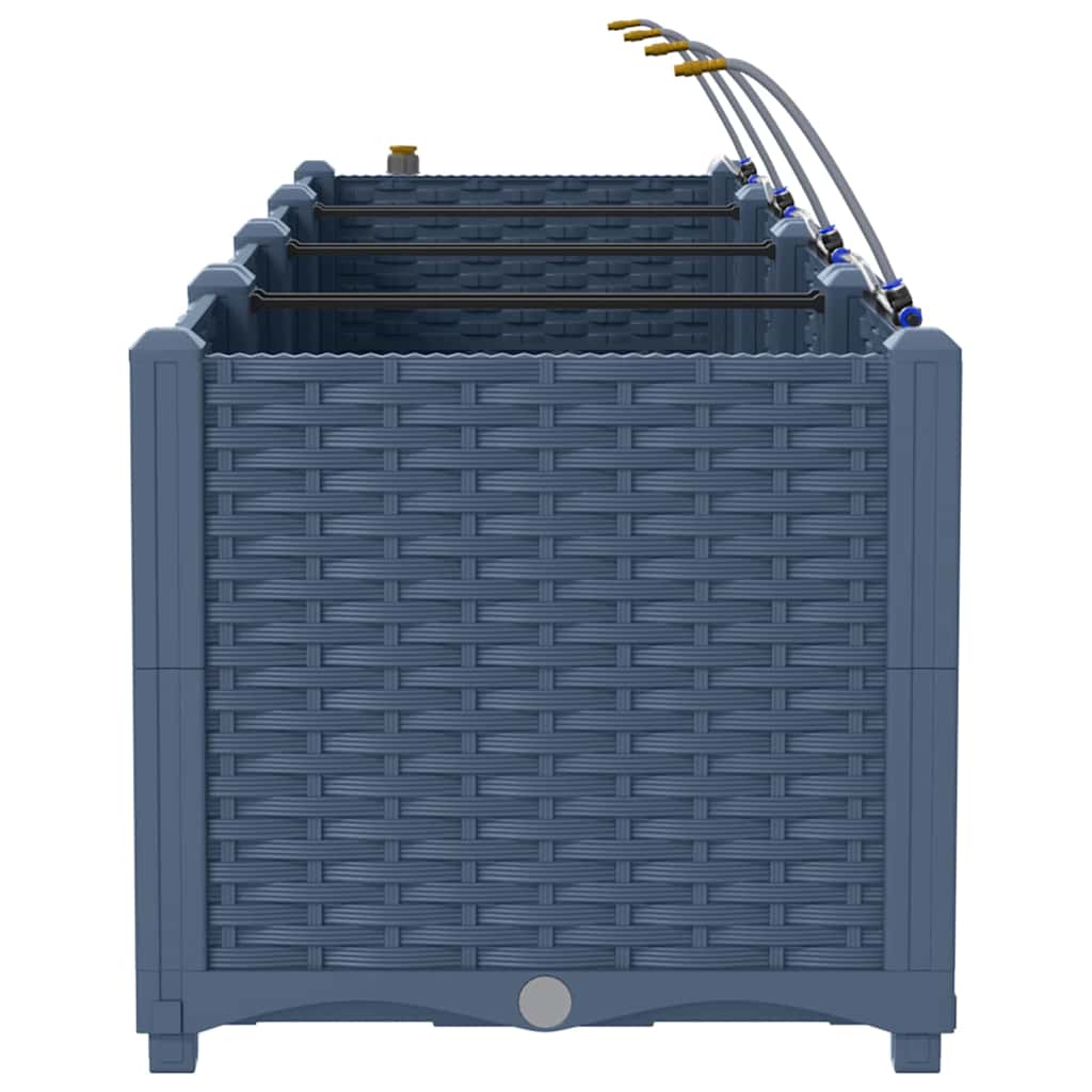 Gartenpflanzer Grau 120 x 40 x 37.5 cm Stahl