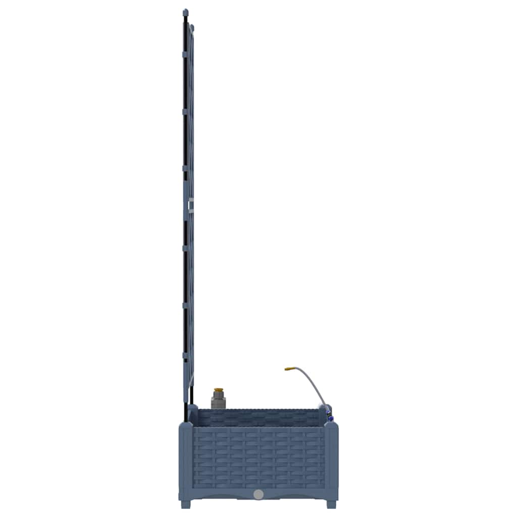 Gartenpflanzer Grau 40 x 40 x 126 cm Stahl