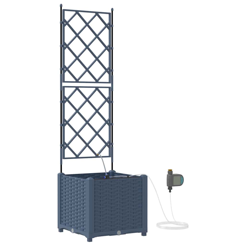 Gartenpflanzer Grau 40 x 40 x 142 cm Stahl