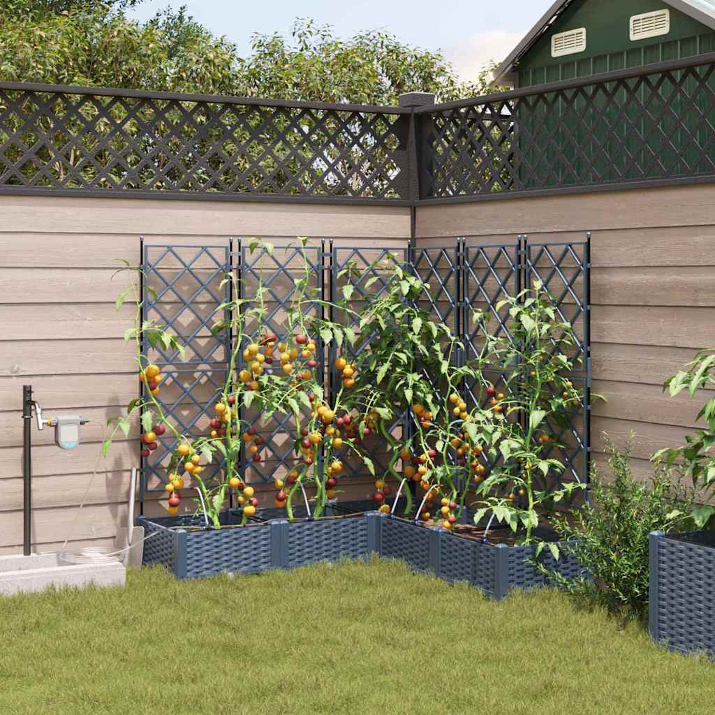 Gartenpflanzer Grau 120 x 120 x 126 cm Stahl