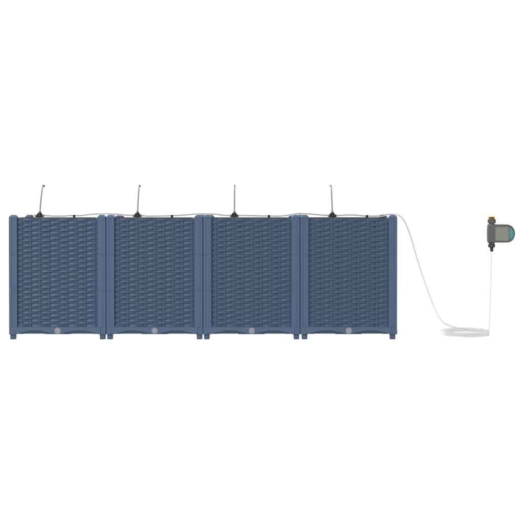 Gartenpflanzer Grau 160 x 40 x 52 cm Stahl