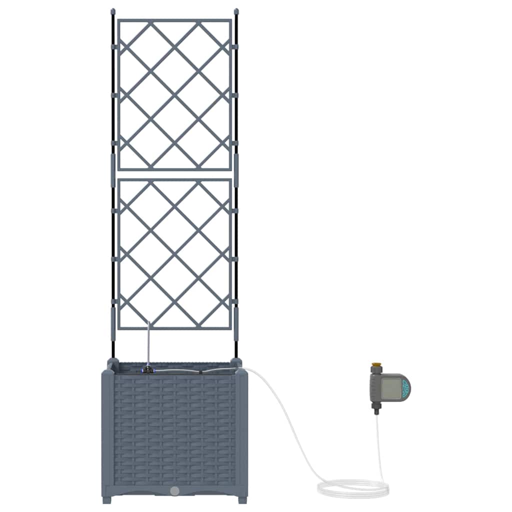 Gartenpflanzer Hellgrau 40 x 40 x 142 cm Stahl