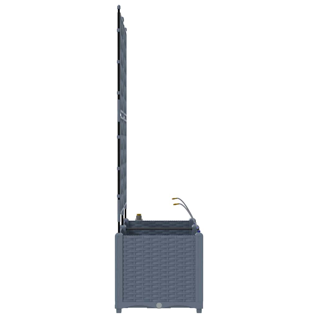 Gartenpflanzer Hellgrau 80 x 40 x 142 cm Stahl