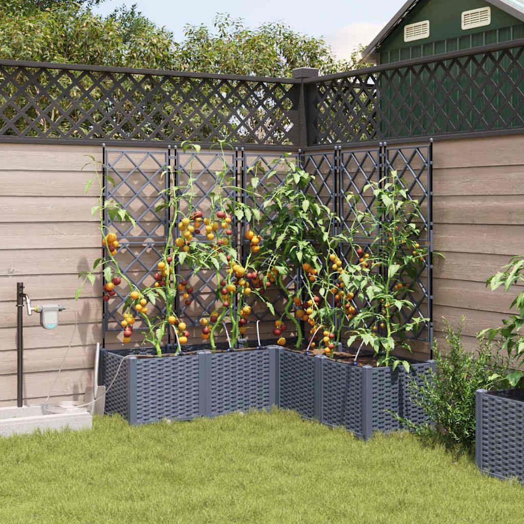Gartenpflanzer Hellgrau 120 x 120 x 142 cm Stahl