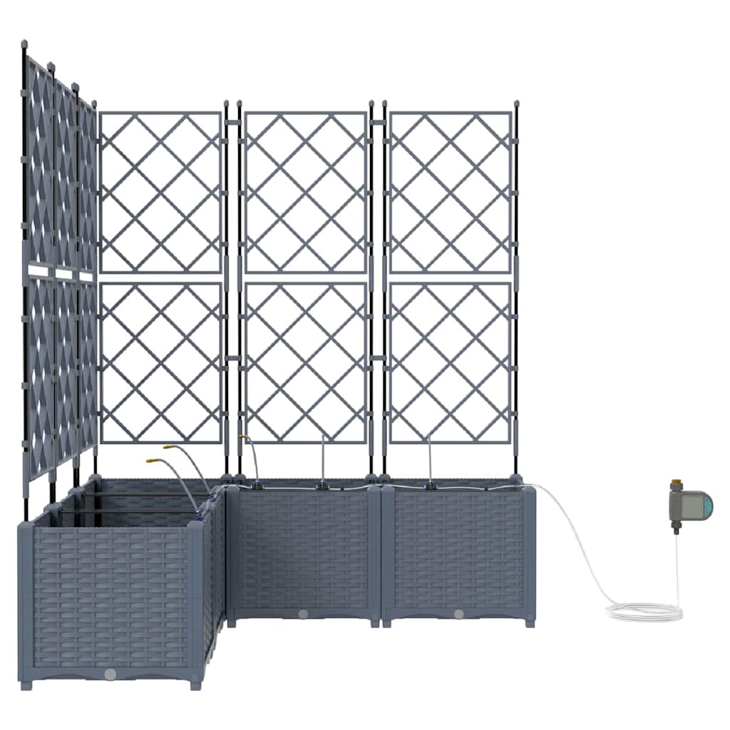 Gartenpflanzer Hellgrau 120 x 120 x 142 cm Stahl