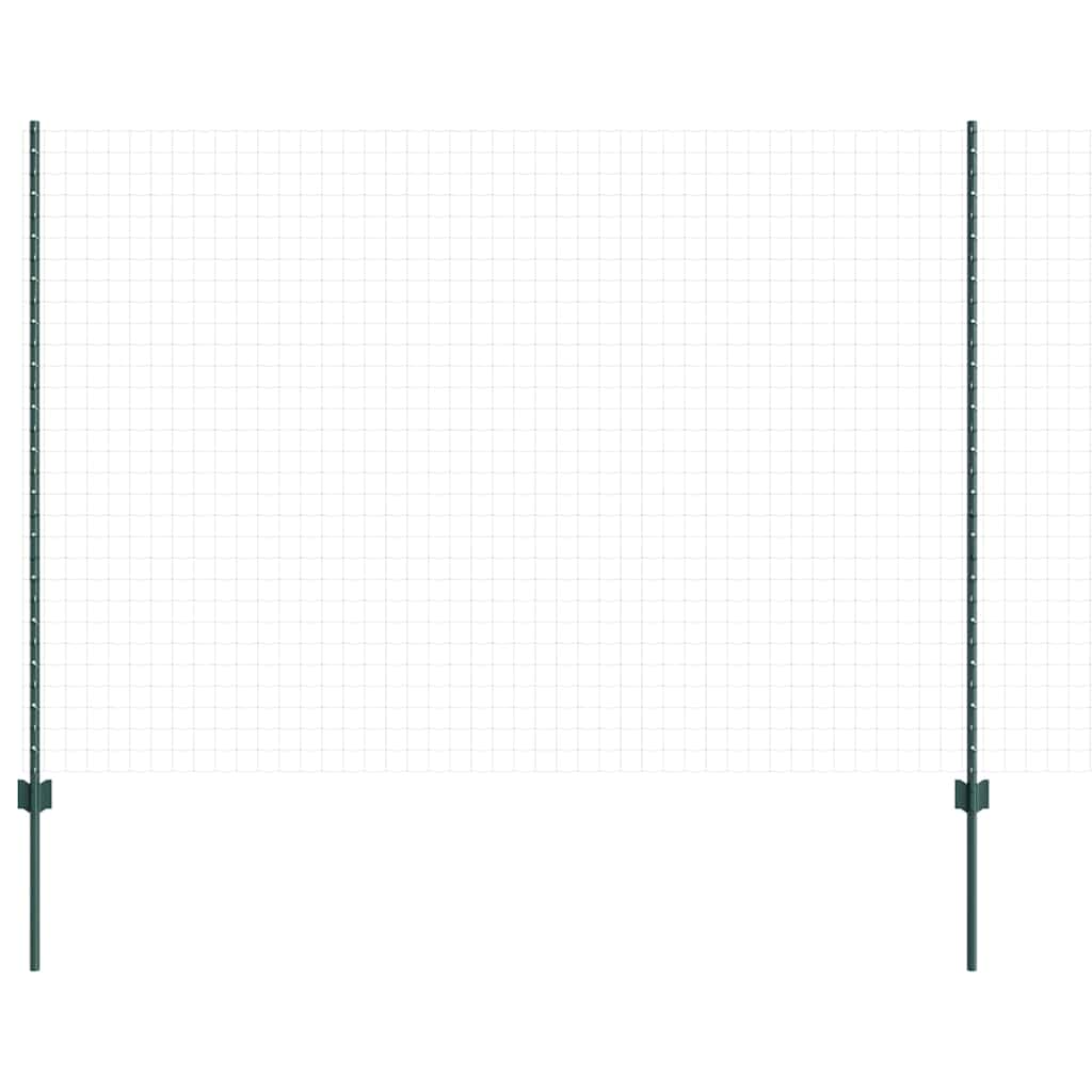 Zaunpfosten 10 pcs Grün 160 cm Stahl