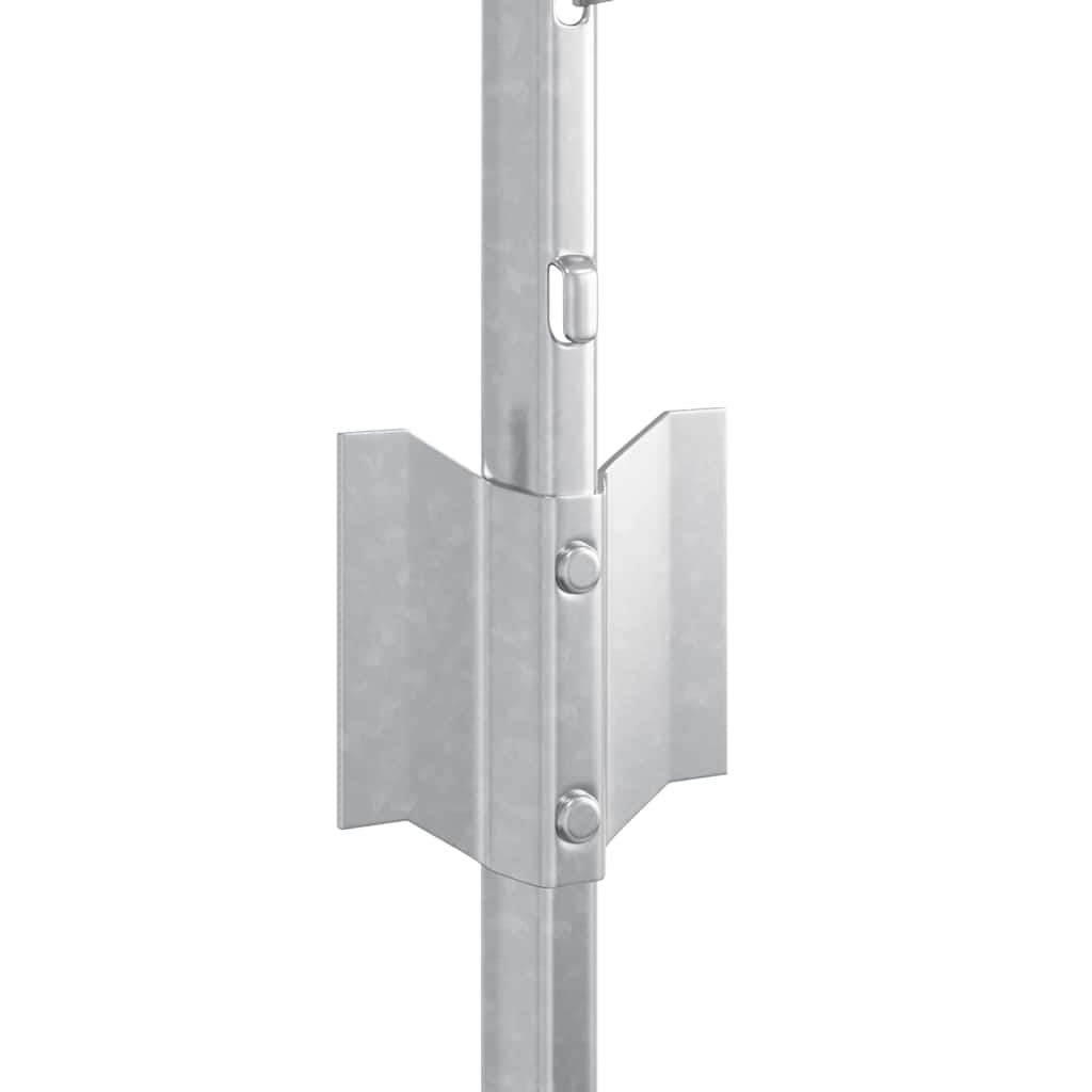 Zaunpfosten 5 pcs Silber 60 cm Verzinkter Stahl