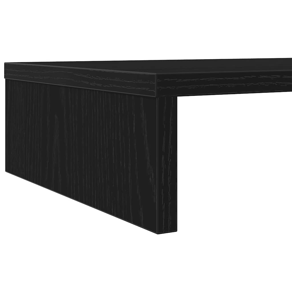 Monitorständer Schwarz Eichen-Optik 100x27x10 cm Holzwerkstoff