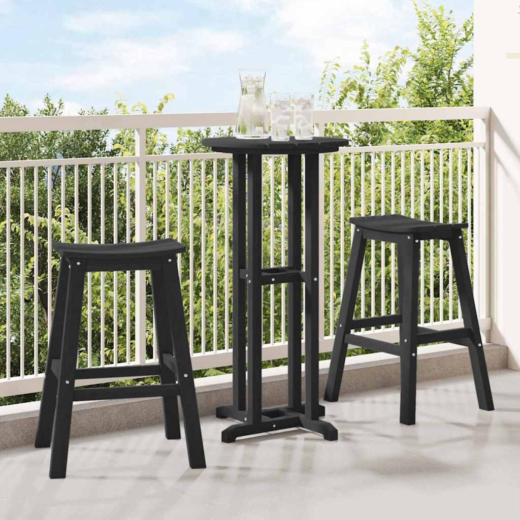 Barhocker 2 pcs Schwarz 52 x 43 x 73.5cm Plastik