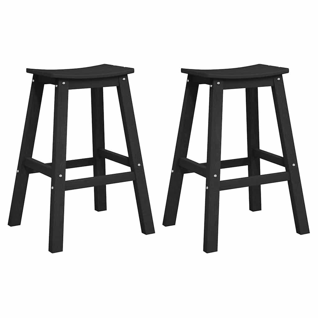 Barhocker 2 pcs Schwarz 52 x 43 x 73.5cm Plastik