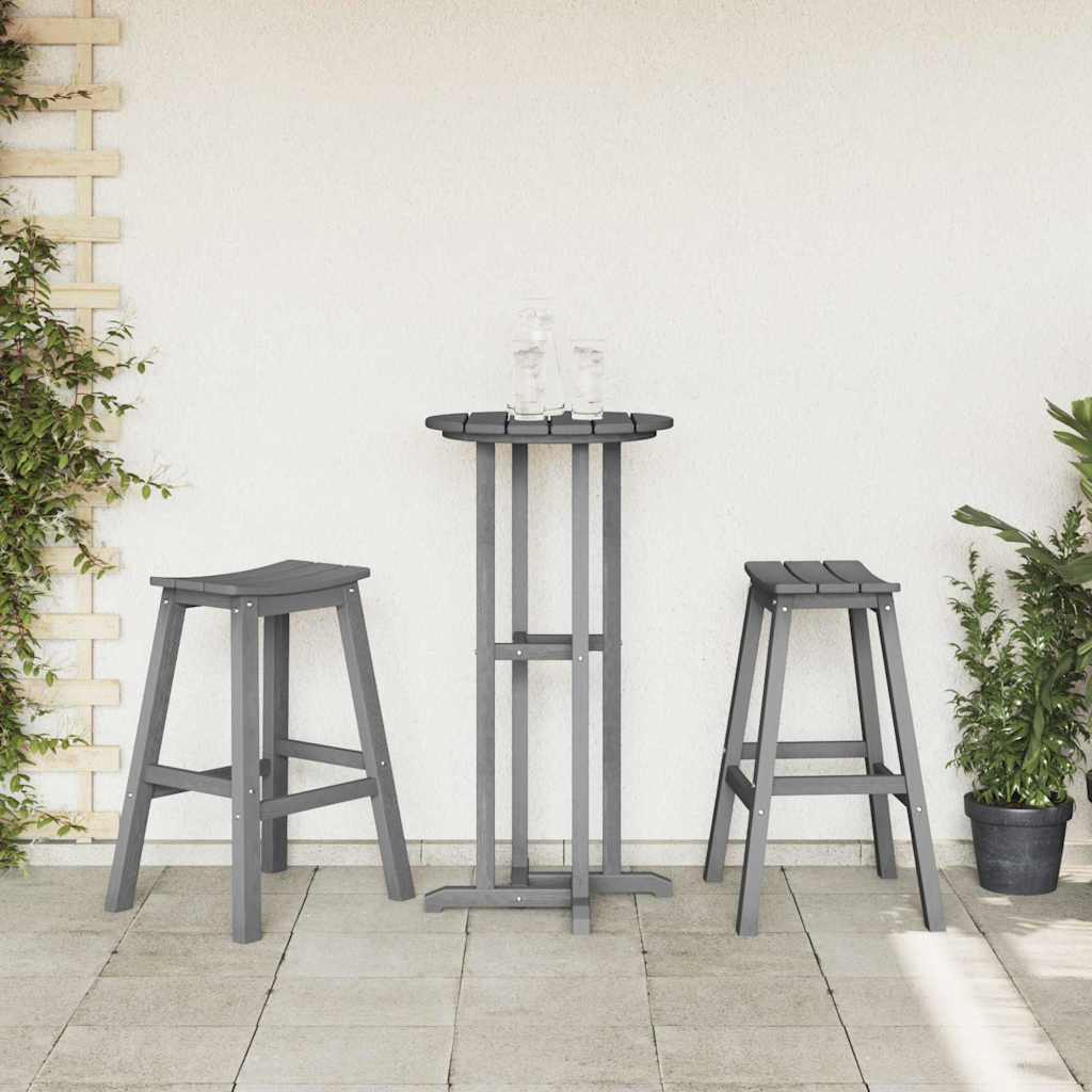 Barhocker 2 pcs Hellgrau 52 x 43 x 73.5cm Plastik