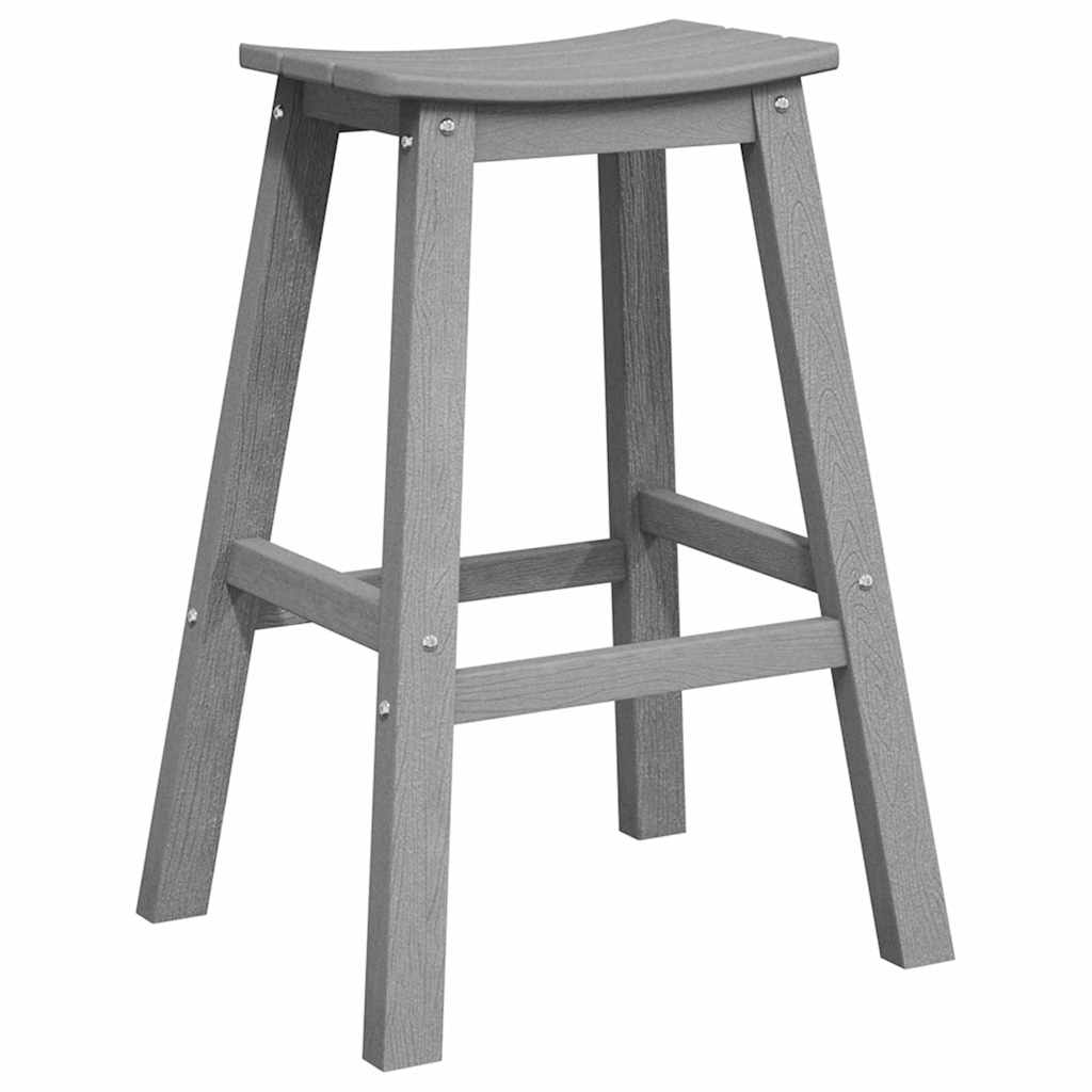 Barhocker 2 pcs Hellgrau 52 x 43 x 73.5cm Plastik