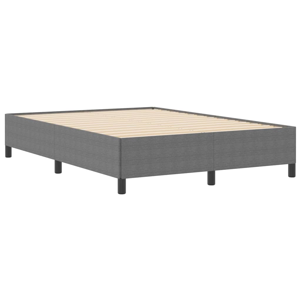 Bettgestell Hellgrau 160 x 200 cm Cordstoff