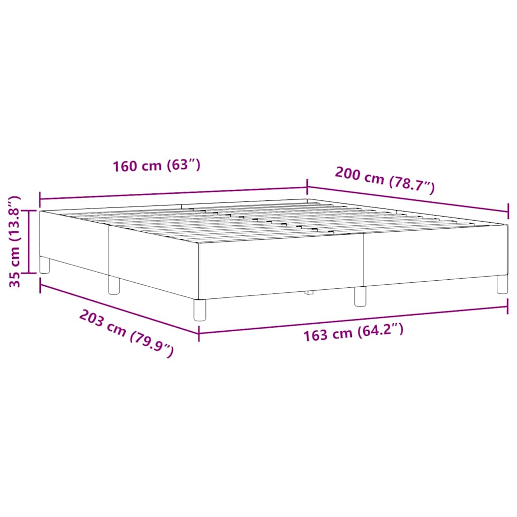 Bettgestell Grau Grün 160 x 200 cm Cordstoff