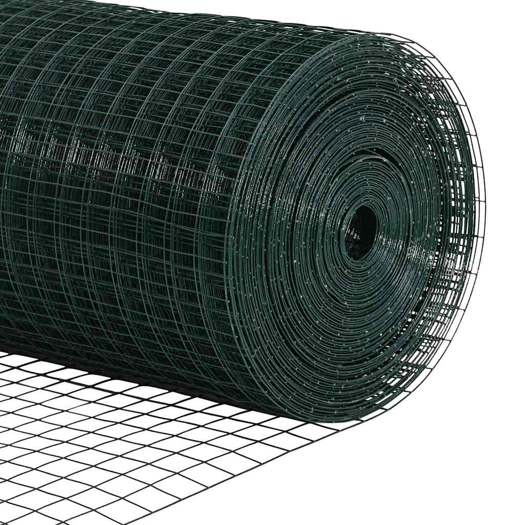 Geschweißter Drahtzaun Grün 0.8 x 25 m Stahl