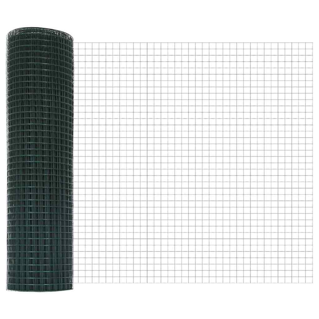 Geschweißter Drahtzaun Grün 0.8 x 25 m Stahl