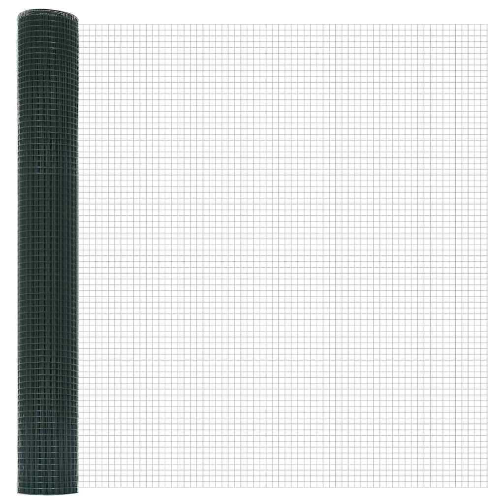 Geschweißter Drahtzaun Grün 1.2 x 25 m Stahl