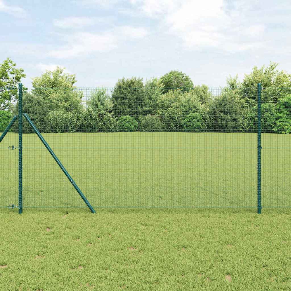 Geschweißter Drahtzaun Grün 1.4 x 25 m Stahl