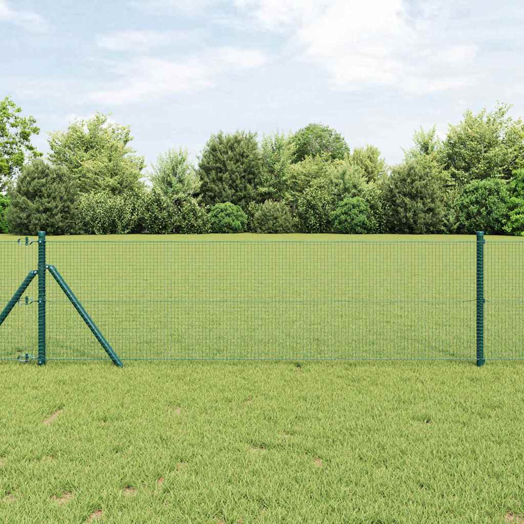 Geschweißter Drahtzaun Grün 0,6 x 100 m Stahl