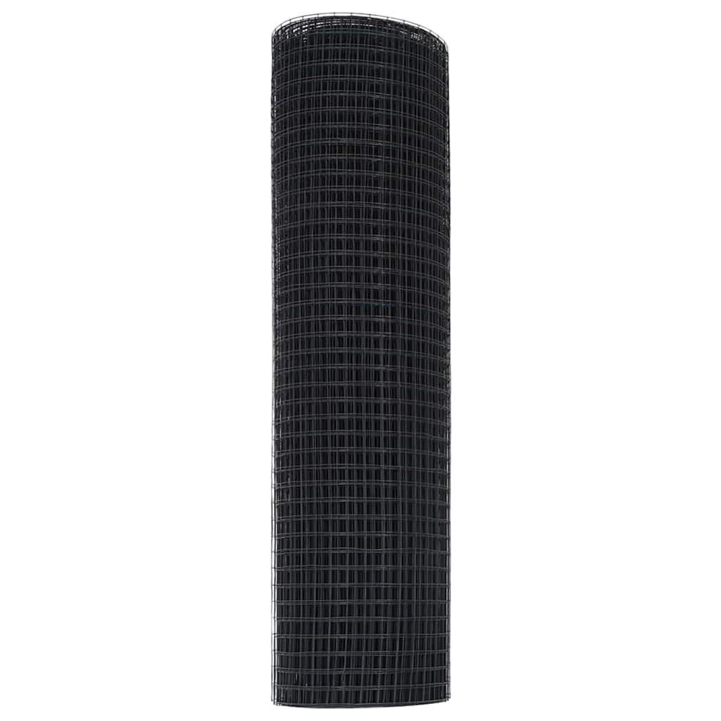 Geschweißter Drahtzaun Grau 0.8 x 10 m Stahl