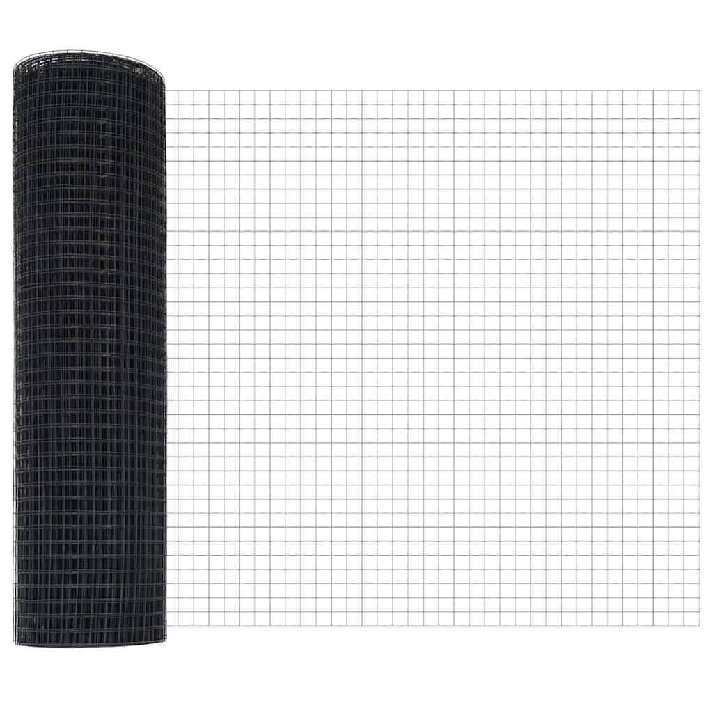 Geschweißter Drahtzaun Grau 0.8 x 10 m Stahl