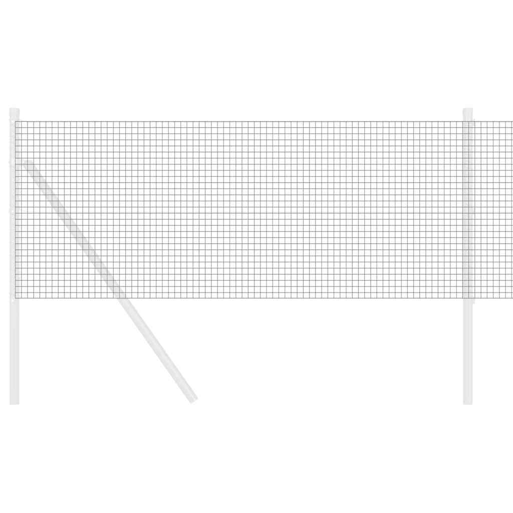 Geschweißter Drahtzaun Grau 0.8 x 10 m Stahl