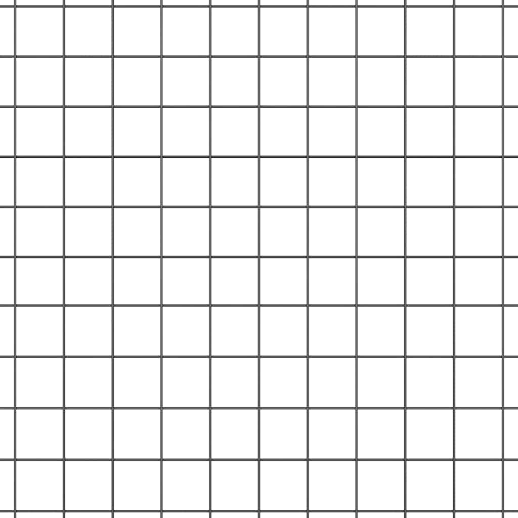 Geschweißter Drahtzaun Grau 1.2 x 10 m Stahl