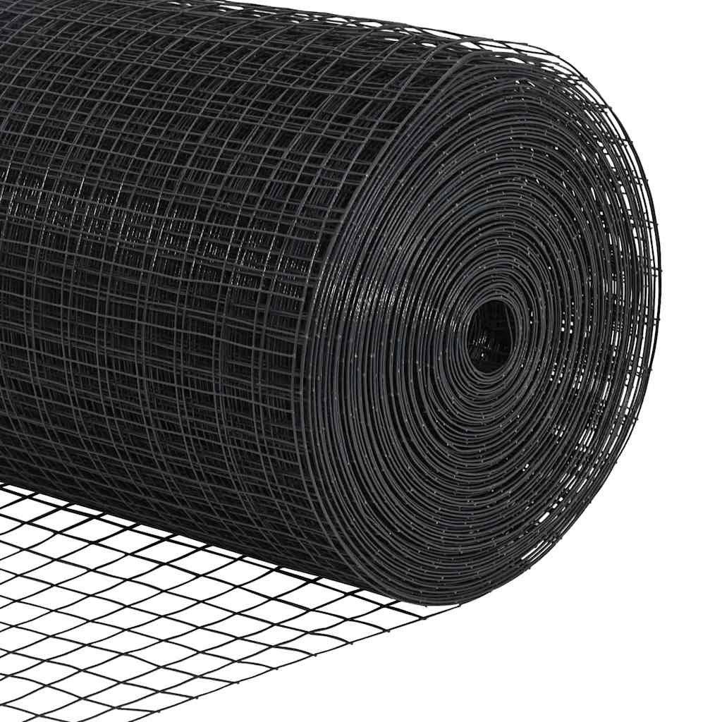 Geschweißter Drahtzaun Grau 1.2 x 10 m Stahl