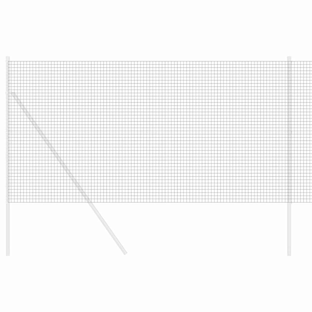 Geschweißter Drahtzaun Grau 1.2 x 10 m Stahl